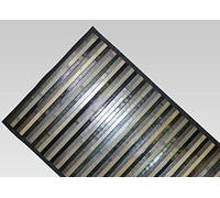 BIANCHERIAWEB Alfombra de bambú Degradado Negro, Alfombra de Cocina 30 x 40 cm, Alfombra de Cocina Antideslizante 100% bambú, Pasillo para Cocina de Material Resistente, no Absorbe Las Manchas