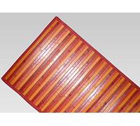 BIANCHERIAWEB Alfombra de bambú Degradado Rojo, Alfombra de Cocina 50 x 180 cm, Alfombra de Cocina Antideslizante, 100% bambú, Pasillo para Cocina de Material Resistente, no Absorbe Las Manchas