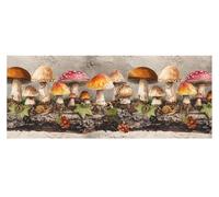 BIANCHERIAWEB Alfombra de cocina antideslizante con impresión digital, diseño de setas 2657, 50 x 500 cm, setas