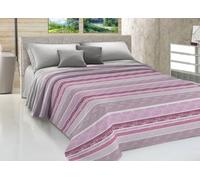 BIANCHERIAWEB Colcha de piqué para primavera y verano, 100% algodón, Sofía, diseño Rodrigo, 1 plaza y media, color rosa