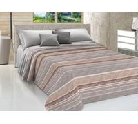 BIANCHERIAWEB Colcha de piqué para primavera y verano, 100% algodón, Sofía, diseño Rodrigo, para cama de matrimonio, color beige