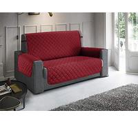 BIANCHERIAWEB Funda de sofá Antimanchas Antideslizante Acolchada Impermeable Pitonato Imperial 2 plazas Burdeos