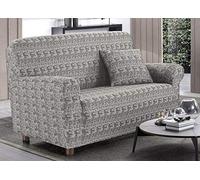 BIANCHERIAWEB Funda elástica Antimanchas, para sofá esquinero, Lavable, diseño Fantasy 2 + 3, Gris