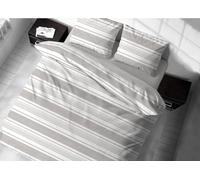 BIANCHERIAWEB Funda nórdica para Cama, Funda nórdica y Funda de Almohada, 100% algodón, diseño de Rayas