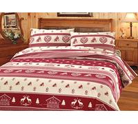 BIANCHERIAWEB Funda nórdica para Cama Individual de 155 x 200 cm, diseño tirolés, Juego de Funda nórdica 100% algodón, Fabricado en Italia, Incluye Funda nórdica y 1 Funda de Almohada.