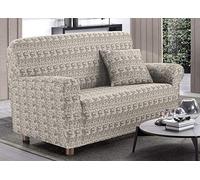 BIANCHERIAWEB Funda para sofá Antimanchas, elástica, Chaise Longue en ángulo, Adaptable Fantasy 4 + 4, Color Crema