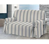 BIANCHERIAWEB Funda para sofá con Lazos con Lazos, Funda de protección para sofá, Fabricada en Italia, sillón Color grancasa Gris