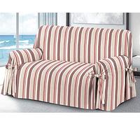 BIANCHERIAWEB Funda para sofá con Lazos y Lazos, Funda de protección para sofá, Fabricada en Italia, sillón Color Riviera Burdeos