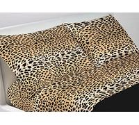 BIANCHERIAWEB Juego de Funda nórdica y Funda nórdica de 100% algodón, Fabricado en Italia, Funda nórdica de piumone, Juego de Cama Individual, diseño de Leopardo