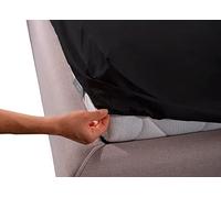 BIANCHERIAWEB Sábana Bajera Ajustable de 100% algodón Liso Maxi Negro