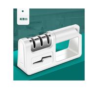 (BIANCO-19x5x9,5cm) 1 pz Affilacoltelli diamantato quattro in uno - Affilatura rapida e facile per coltelli