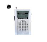 (Bianco) Antena telescópica radio tascabile BC-R60 Mini receptor de radio AM/FM a 2 bandas con altoparlante