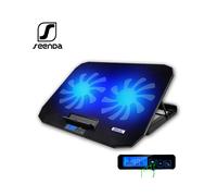 (Bianco con pantalla LCD) Soporte para computadora portátil SeenDa Cooling con 2 ventiladores de raffreddamento