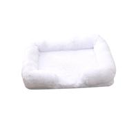 (Bianco-L 75x50x14cm) Letto per cani di grandi dimensioni, in peluche, invernale, con imbottitura spessa,