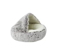 (bianco marrone-40 cm) Materasso per animali domestici, caldo e morbido, con fodera, per dormire in