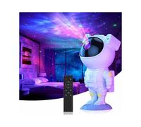 (Bianco) Proiettore di stelle galattiche, astronauta, luce notturna a LED, cielo stellato, lámpara decorativa