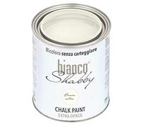 bianco Shabby®Chalk Paint Bianco Antico Pintura Shabby Chic Vintage para Muebles y Paredes Extra Mate vuelva a dar color fácilmente todo tipo de material sin lijar (1 l Paquete de 1)