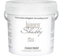 bianco Shabby® Chalk Paint Pintura Shabby Chic Vintage para Muebles y Paredes Extra Mate vuelva a dar color fácilmente todo tipo de material sin lijar (5 l (Paquete de 1), Bianco Naturale)