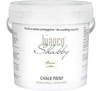 bianco Shabby® Chalk Paint Pintura Shabby Chic Vintage para Muebles y Paredes Extra Mate vuelva a dar color fácilmente todo tipo de material sin lijar (5 l (Paquete de 1), Bianco Antico)