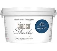 biancoShabby® Chalk Paint Blu Impero Pintura Shabby Chic Vintage para Muebles y Paredes Extra Mate vuelva a dar color fácilmente todo tipo de material sin lijar (2.5 l Paquete de 1)
