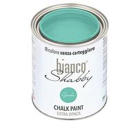 biancoShabby® Chalk Paint Giada Pintura Shabby Chic Vintage para Muebles y Paredes Extra Mate vuelva a dar color fácilmente todo tipo de material sin lijar (1 l Paquete de 1)