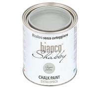 biancoShabby® Chalk Paint Grigio Polvere Pintura Shabby Chic Vintage para Muebles y Paredes Extra Mate vuelva a dar color fácilmente todo tipo de material sin lijar (1 l Paquete de 1)