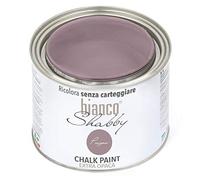 biancoShabby® Chalk Paint Prugna Pintura Shabby Chic Vintage para Muebles y Paredes Extra Mate vuelva a dar color fácilmente todo tipo de material sin lijar (500 ml Paquete de 1)