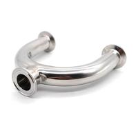BIANMTSW 1.5" Tri Clamp & Pipe OD 19mm U Shaped Bend 3 Way Sus 304 Stainless Fitting Spliter Homebrew Beer