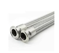BIANMTSW 1pc 32mm Pipe OD x 1.5" Tri Clamp Braided Flexible Hose 1500mm Long 304 Stainless Steel