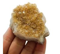 BIANMTSW 1pc Citrine Quartz Geode Yellow Crystal Cluster Crystals Rough Stone Crafts Ornament Ornaments (Size : 110-140g)