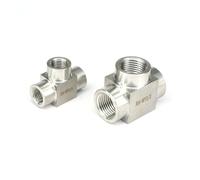 BIANMTSW 1pc Pressure 4000 PSI M18x1.5 Metric Thread Female tee 3 Way Pipe Fitting 304 Stainless Steel Water Gas Oil