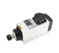 BIANMTSW 2.2KW 220V 380V Air-Cooled Electronic Starter ER20 Chuck Square Mounting Flange 4 Bearings for CNC Router Milling Machine(2.2kw 220V)