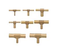 BIANMTSW 4 5 6 8 10 12 14 16 19mm Equal Reudcing Hose tee 3 Ways Brass Pipe Fitting Connector Splitter(16-16-16MM_5 PCS)