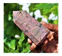 BIANMTSW Acción de Gracias Cristal Natural Rosa Natural Rodopiroxeno Cristal Cuarzo Curación Halo Piedra Obelisco Piedra de Poder Cristal Inicio Colecciones (Size : 800-850g)