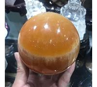 BIANMTSW Bola de calcita Amarilla Natural Bola de Citrino Piedra de Cristal curativo Inicio Colecciones (Size : 400-450G)