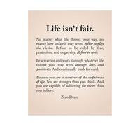 BIANMTSW Bold Life Isn't Fair - Póster con cita motivacional para oficina y gimnasio, impresión inspiradora para el hogar, estudiantes, empresarios, estafadores enmarcados, 40 x 60 cm