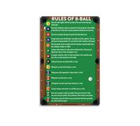 BIANMTSW Classic Game Room Poster, Vintage Billiard Rules Chart Art, 8-Ball & Pool Table Wall Art for Home Bar, Office, Den Decor Framed,16x24inch(40x60cm)