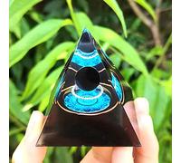 BIANMTSW Crystal Ball Pyramid Stone with Tree of Life Symbol, Decoration for, Spiritual, Office Feng Shui,Q10-1.96in