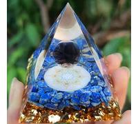 BIANMTSW Crystal Ball Pyramid Stone with Tree of Life Symbol, Decoration for, Spiritual, Office Feng Shui,Q25-3.93in