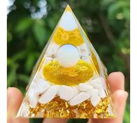 BIANMTSW Crystal Ball Pyramid Stone with Tree of Life Symbol, Decoration for, Spiritual, Office Feng Shui,Q58-3.14in