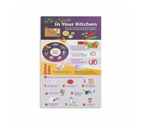 BIANMTSW Eat Well Live Well Kitchen Art, Positive Food Affirmations Canvas Poster for Healthy Home Dining Room Framed,08x12inch(20x30cm)