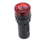 BIANMTSW Emergency Stop Switch 22mm Flash Light Red Green Yellow LED Active Buzzer Beep Indicator Switch DC12V DC24V AC110V AC220V AD16-22SM(Red,110V)