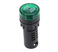 BIANMTSW Emergency Stop Switch 22mm Flash Light Red Green Yellow LED Active Buzzer Beep Indicator Switch DC12V DC24V AC110V AC220V AD16-22SM(Green,12V)