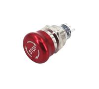 BIANMTSW Emergency Stop Switch Metal Emergency Stop Switch Rotary Push-Pull Emergency Stop Button 220V 24V 12V with Base 16MM 19MM 22MM 2NO2NC(22MM Stop