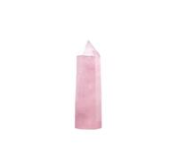 BIANMTSW Hibiscus Powder Crystal Hexagonal Point Wand Rose Quartz Column Polished Gem Home Decorati Ornaments (Size : 5-6cm)