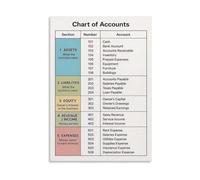 BIANMTSW Homeschool Chart of Accounts Poster Finance Art | Independent study aid covering ledgers journals and trial balance(Framed,08X12inch(20X30cm))