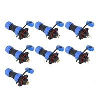 BIANMTSW IP68 Connector SP17 SP13 SP16 SP20 SP21 Male & Female Socket 2 Hole Flange Panel 2 3 4 5 6 7 9 10 12Pin Sp20,5 Sets(Male Female)_9P