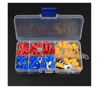 BIANMTSW Kit de 128 Conectores de crimpado con Terminal de Anillo Aislado, Conectores de Cable de Anillo, terminales de Extremo de Clavija de Cable RV1.25 RV2 RV5.5