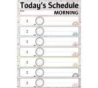 BIANMTSW Kit de tabla de horario diario para aula, carteles coloridos de rutina visual con tarjetas, decoración creada por profesores para primaria, preescolar, organización de escuela en casa
