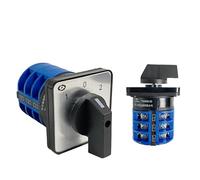 BIANMTSW LW26 YMW26-32/3 Manual Electrical Changeover Rotary CAM Switch 3 Layers 32A 690V Three Poles Silver LW28-32A(1-0-2 Position)